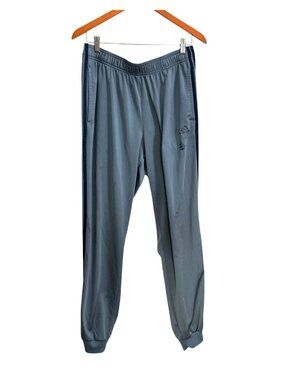 Adidas Mens Gray Track Pants XL Polyester Spandex Elastic Waistband Joggers